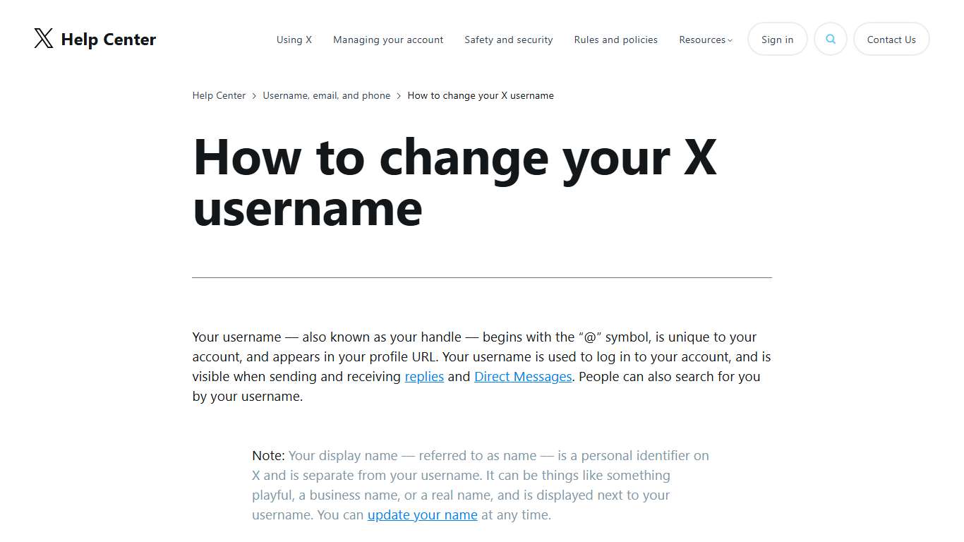 How to change your X username or handle X Help